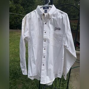 VANTAGE Mens Rivercats Official Major League Baseball Merch Button up shirt